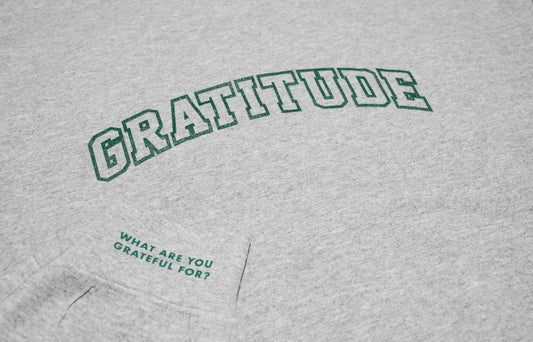 UNISEX Adults Gratitude Crewneck Sweater - Heather Grey
