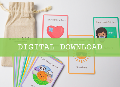 Gratitude Cards for Kids (Digital Printable Download)